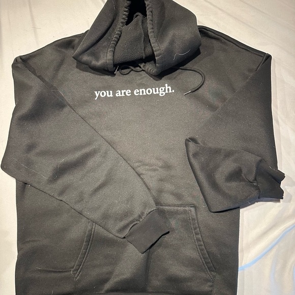 Black Hoodie with Motivational Text - Picture 5 of 5